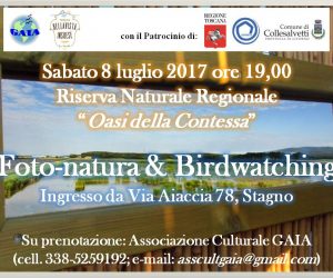 Sabato 8 luglio 2017: Foto-natura & Birdwatching in Oasi