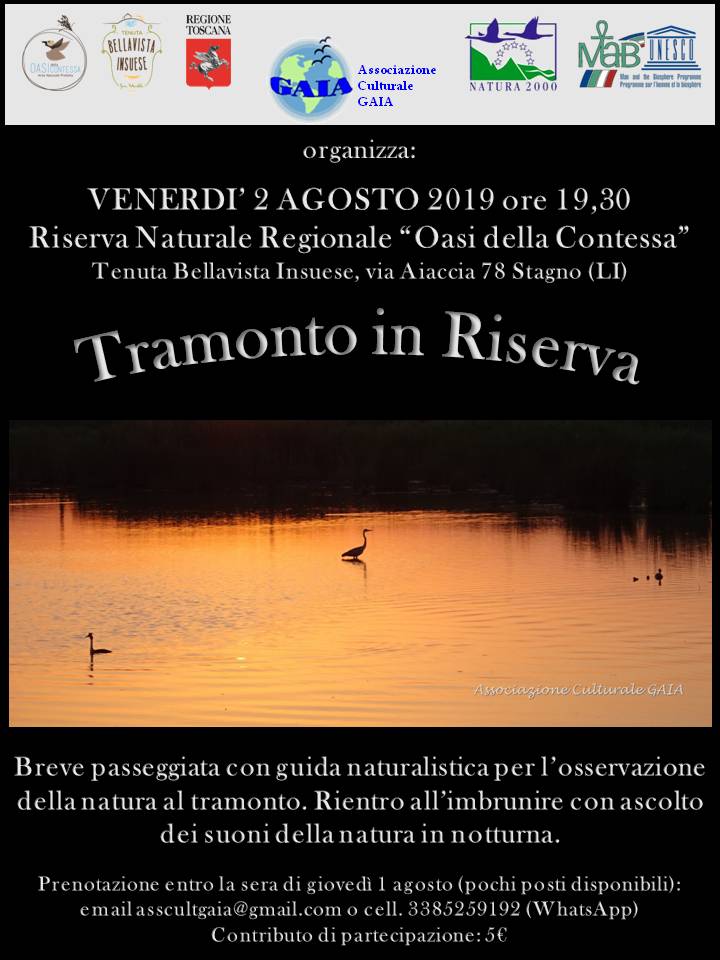 tramonto in riserva
