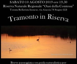 sabato 10 agosto Tramonto in Riserva