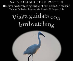 sabato 24 agosto Visita guidata con birdwatching